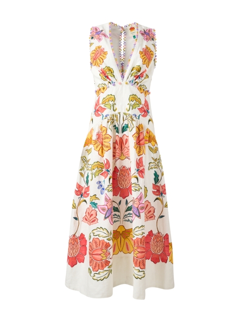 Product image - Farm Rio - White Multi Print Linen Dress