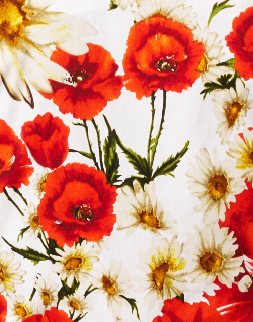 Fabric image - Samantha Sung - Audrey Orange Poppy Printed Stretch Cotton Dress