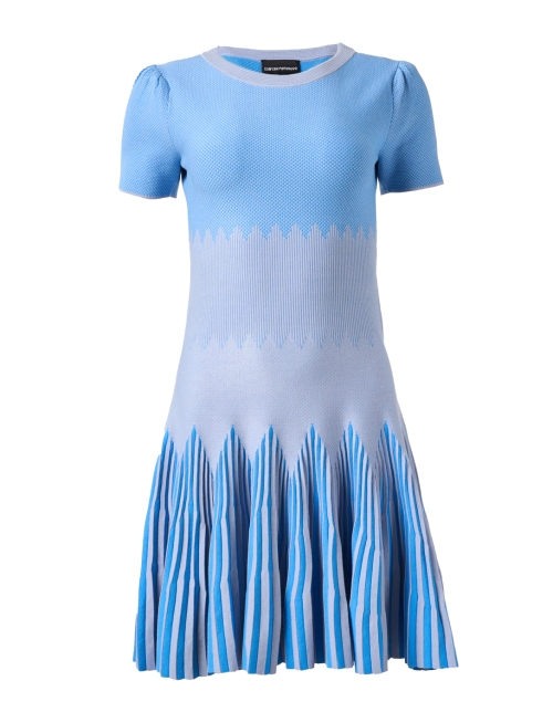 Product image - Emporio Armani - Blue Geometric Knit Dress