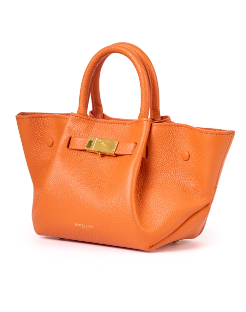 Front image - DeMellier - Mini New York Orange Leather Bag