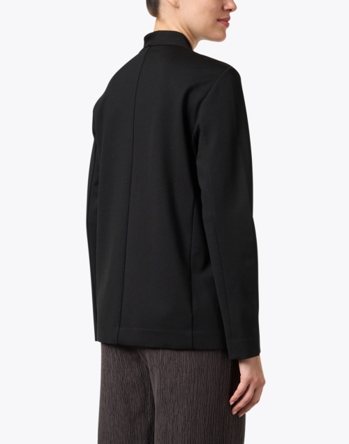 Back image - Eileen Fisher - Black High Collar Jacket