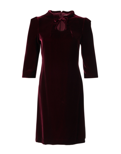 Product image - Jane - Oracle Burgundy Velvet Keyhole Dress