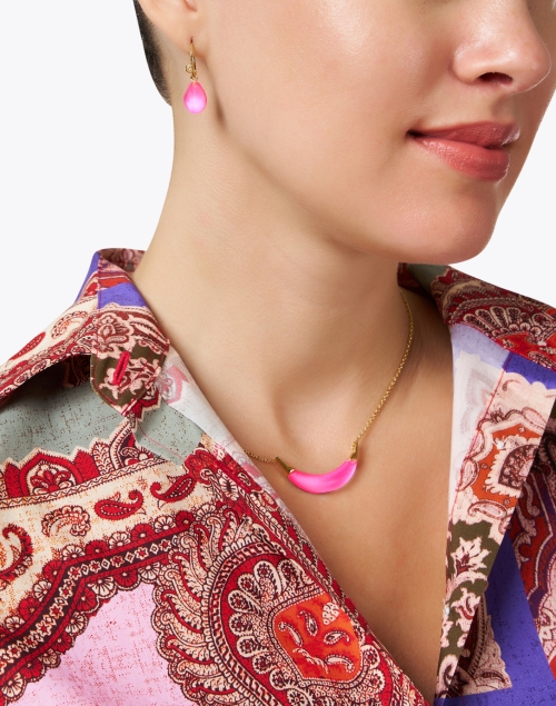Extra_2 image - Alexis Bittar - Pink Lucite Teardrop Earrings