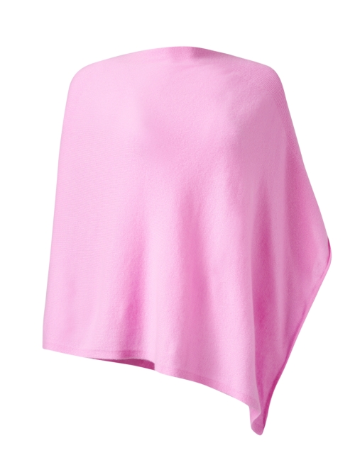 Product image - Kinross - Pink Cashmere Rib Detail Poncho