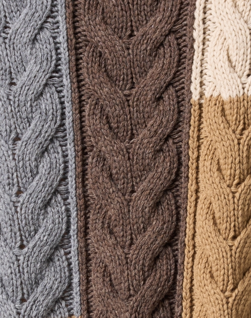 Fabric image - Weekend Max Mara - Ghinea Multi Patchwork Wool Sweater
