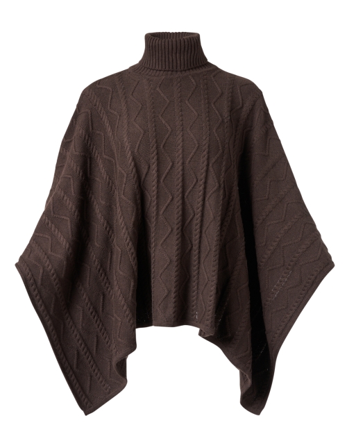 Product image - Burgess - Perry Brown Cotton Cashmere Poncho