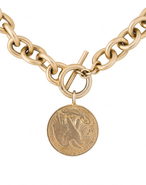 Back image - Janis by Janis Savitt - Liberty Matte Gold Necklace