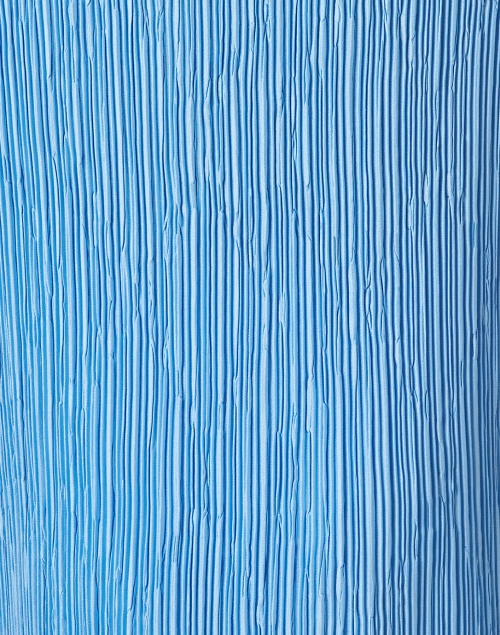 Fabric image - Lafayette 148 New York - Blue Plisse Satin Blouse
