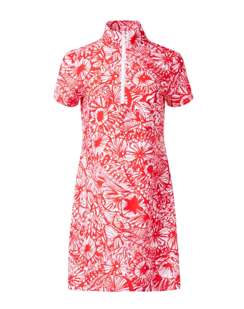 Product image - Jude Connally - Alexia Red Print Quarter Zip Dress
