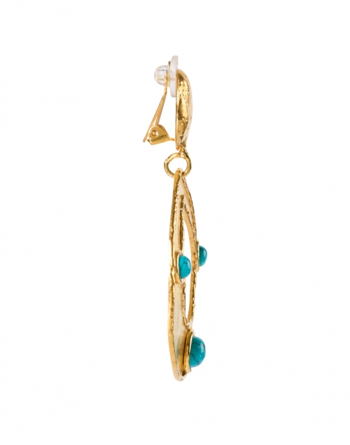 Back image - Sylvia Toledano - Thalita Turquoise Encrusted Drop Earrings