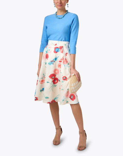 Shelley White Multi Floral Skirt