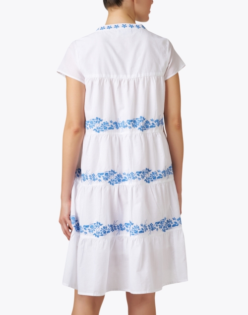 Back image - Ro's Garden - Isabel White Cotton Embroidered Dress