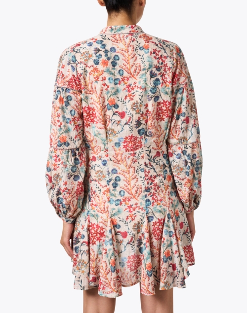 Back image - Chufy - Thomas Beige Multi Print Cotton Dress