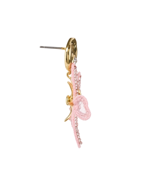 Back image - Mignonne Gavigan - Estefania Pink Flower Drop Earrings