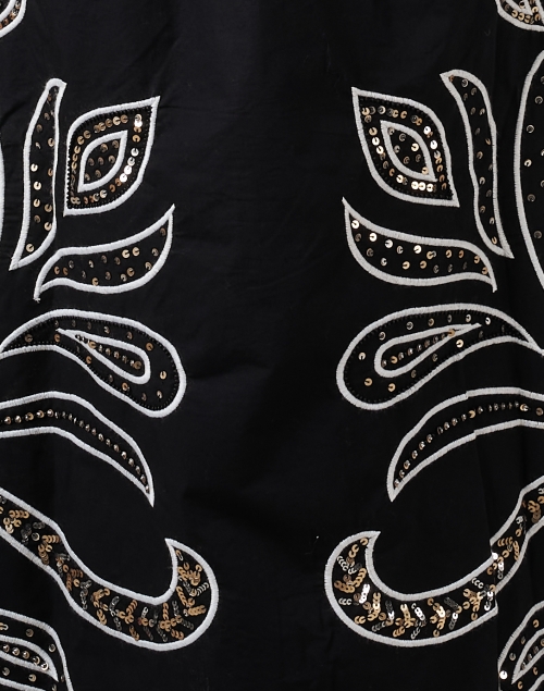 Fabric image - Figue - Kali Black and White Embroidered Cotton Dress