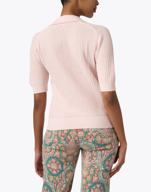 Back image - White + Warren - Pink Polo Sweater