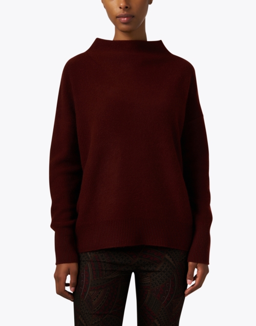 Front image - Vince - Cinnamon Red Boiled Cashmere Sweater