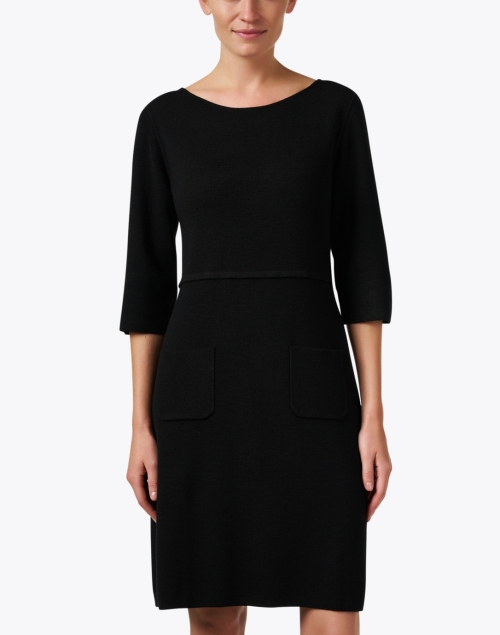 Front image - Weill - Black Wool Sheath Dress