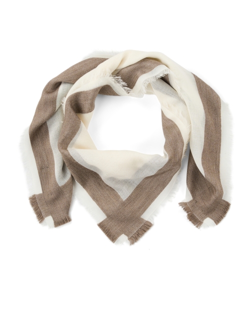 Product image - Johnstons of Elgin - Cream Contrast Border Scarf