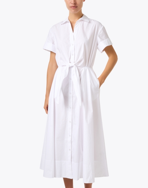 Front image - Cara Cara - Asbury White Cotton Shirt Dress