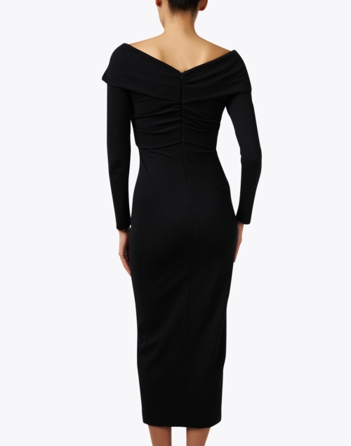 Back image - Emporio Armani - Black Off The Shoulder Dress