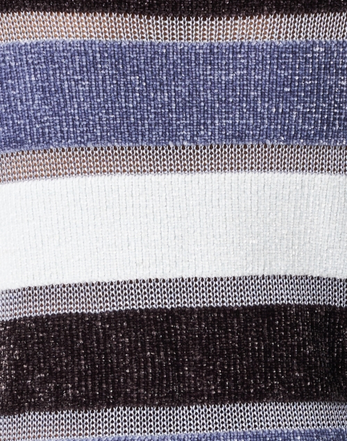 Fabric image - Emporio Armani - Blue and Black Striped Chenille Sweater