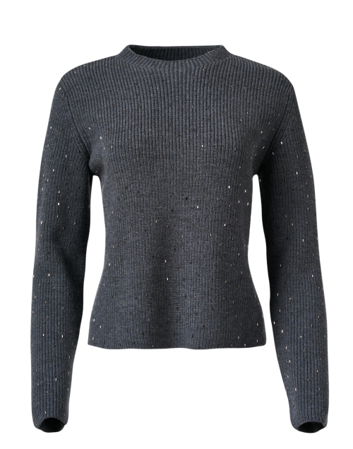 Product image - Piazza Sempione - Dark Grey Embellished Wool Sweater