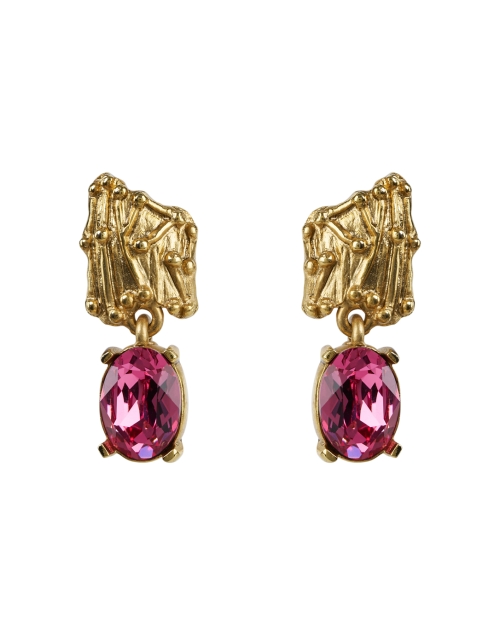 Product image - Oscar de la Renta - Pink Crystal Drop Earrings