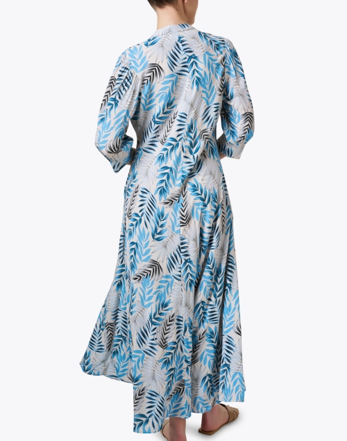 Back image - Walker & Wade - Daphne Blue Print Maxi Dress