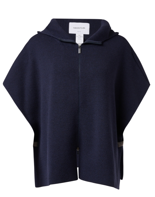 Product image - Fabiana Filippi - Dark Blue Wool Knit Jacket