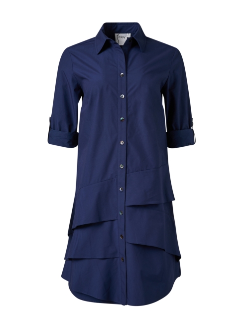 Product image - Finley - Jenna Navy Cotton Tiered Shirt Dress
