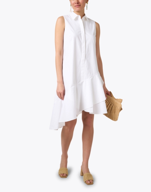 Monique White Asymmetrical Dress