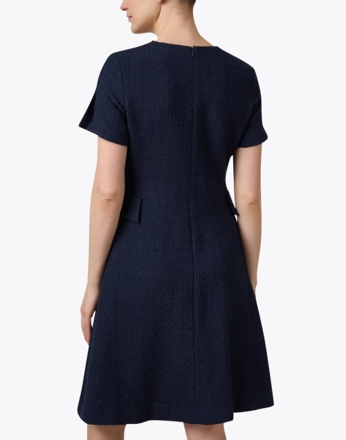 Back image - Jane - Solange Navy Tweed Dress