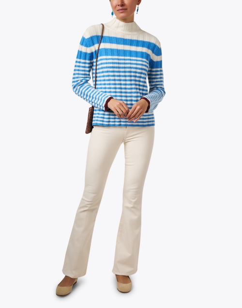 Look image - Chinti and Parker - Cream and Blue Striped Sweater