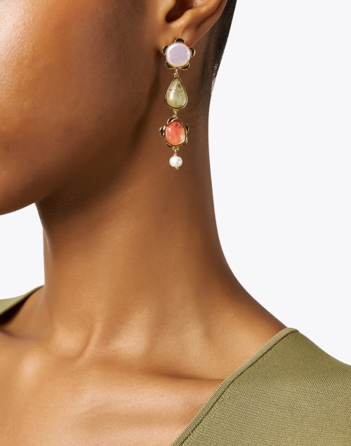Salima Pastel Stone Drop Earrings
