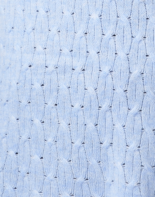 Fabric image - Cortland Park - Sophie Light Blue Cable Knit Cardigan 