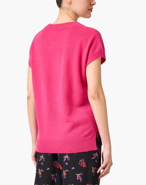 Back image - Kinross - Pink Cashmere Popover Sweater