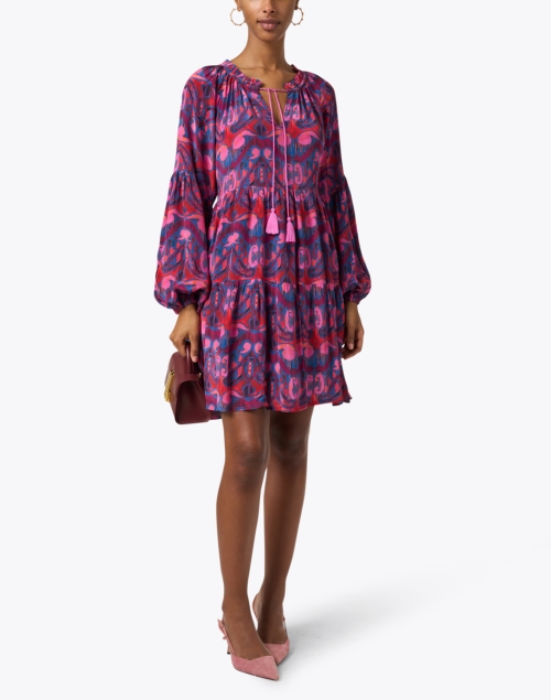 Look image - Oliphant - Pink Multi Print Tiered Dress