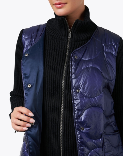 Extra_1 image - Peace of Cloth - Navy Quilted Knit Combo Jacket