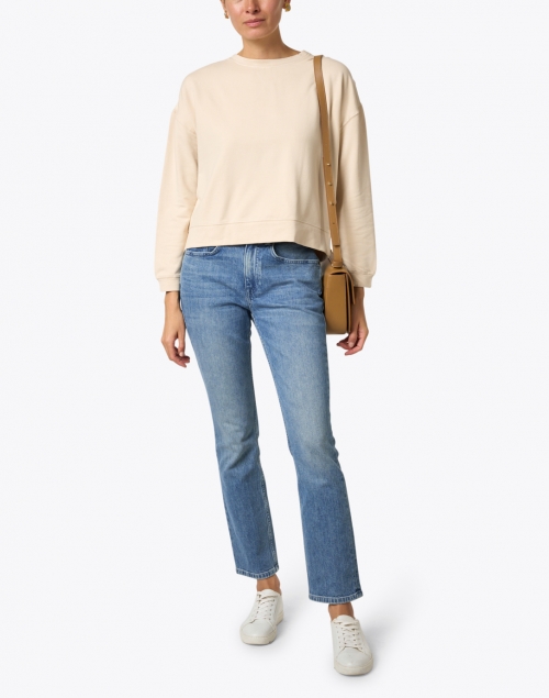 Cream French Terry Sweater
