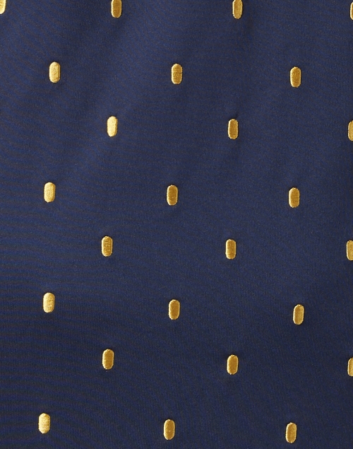 Fabric image - Gretchen Scott - Navy and Gold Embroidered Jersey Dress
