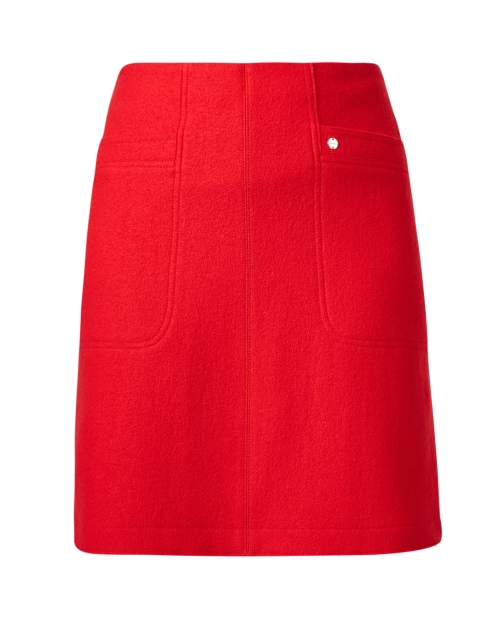 Marc Cain Red Wool Mini Skirt