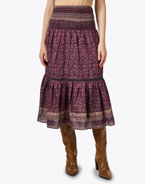Front image - Bell - Mandy Brown and Pink Paisley Skirt