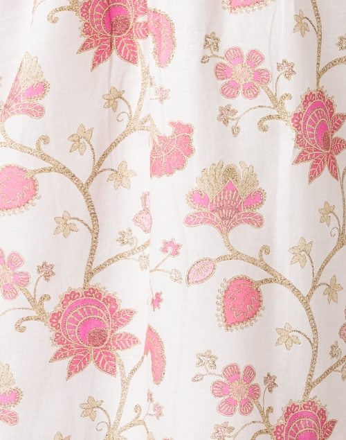 Fabric image - Bella Tu - Pink Marigold Print Peasant Dress