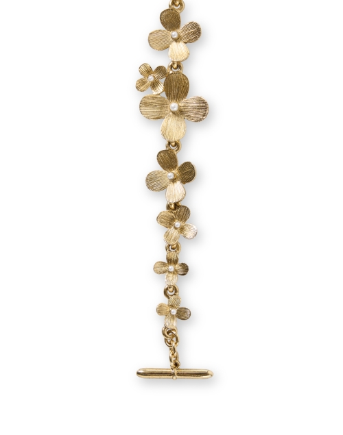 Back image - Oscar de la Renta - Gold Hydrangea Bracelet