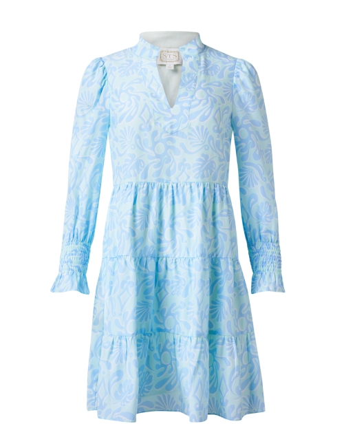 Product image - Sail to Sable - Blue Printed Silk Blend Dress