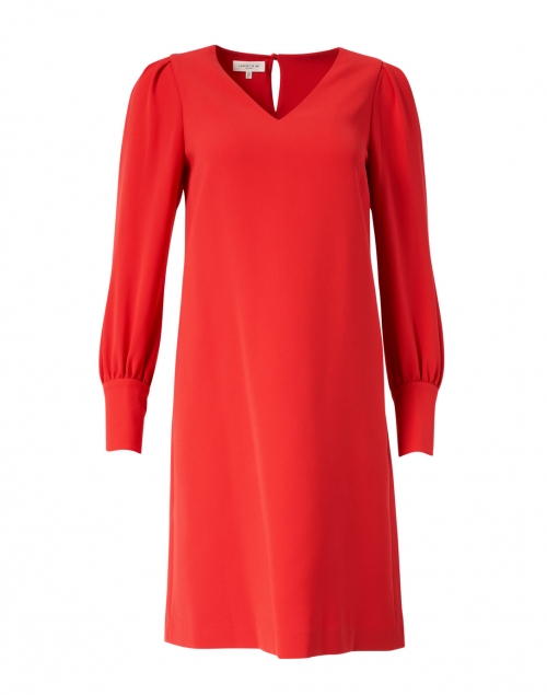 Lenore Red Crepe Dress | Lafayette 148 New York | Halsbrook