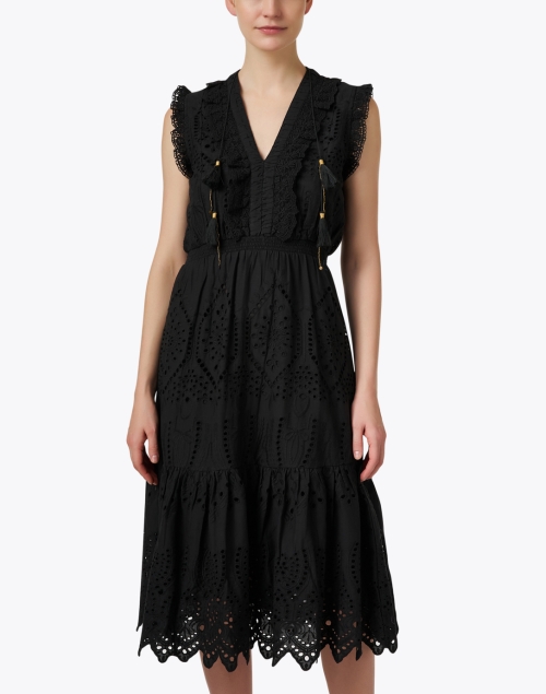 Front image - Bell - Rainey Black Cotton Eyelet Dress
