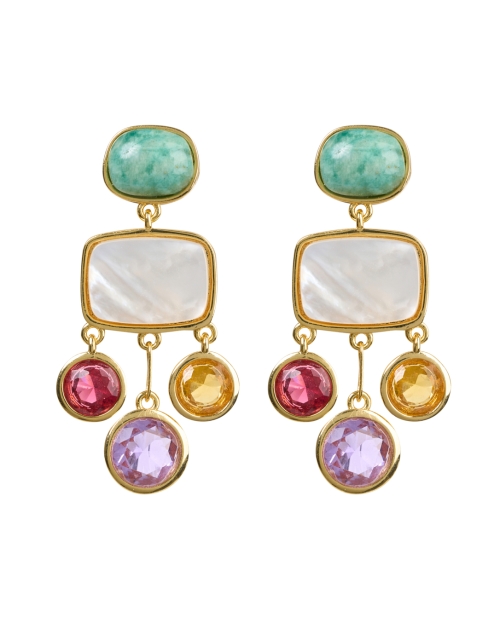 Product image - Lizzie Fortunato - Parade Pearl and Multi Stone Drop Earrings