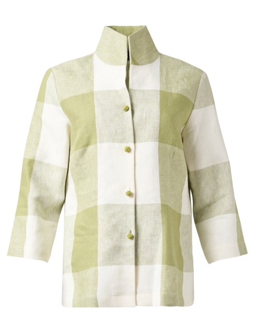 Product image - Connie Roberson - Ronette Green Print Linen Jacket